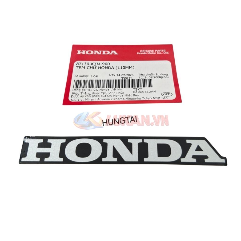 Tem Honda dán nhựa bửng yếm trong xe FUTURE 2 125... zin 87103-KTM-900 - Ảnh 3
