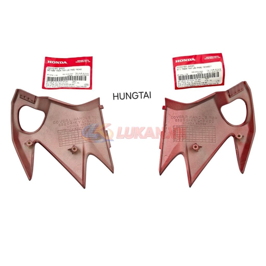 Cặp nhựa ốp đầu đèn, tay lái xe FUTURE X 125... Đỏ zin Honda 53210-KYL-840ZC, 53203-KYL-840ZC - Ảnh 5