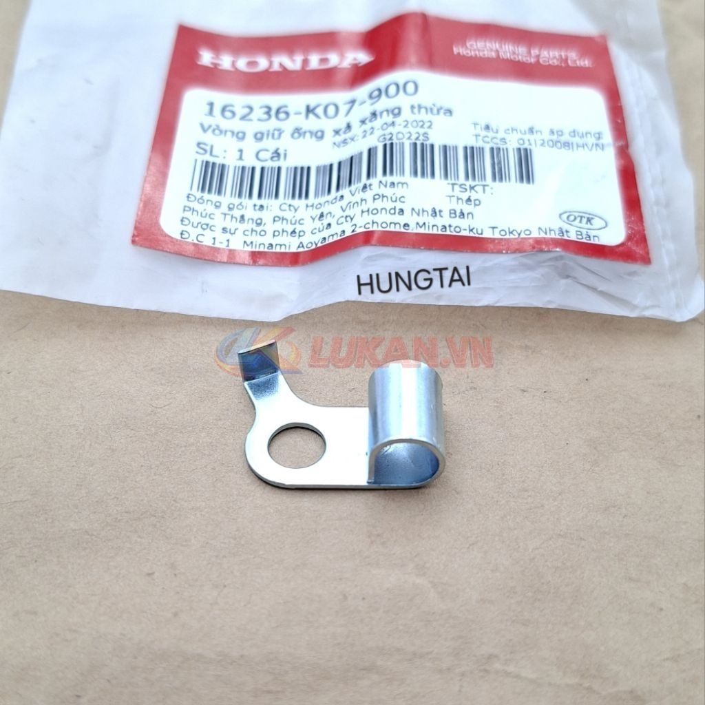 Pass, giá đỡ ống xã xăng dư xe WAVE RSX 110... zin 16236-K07-900 - Ảnh 2