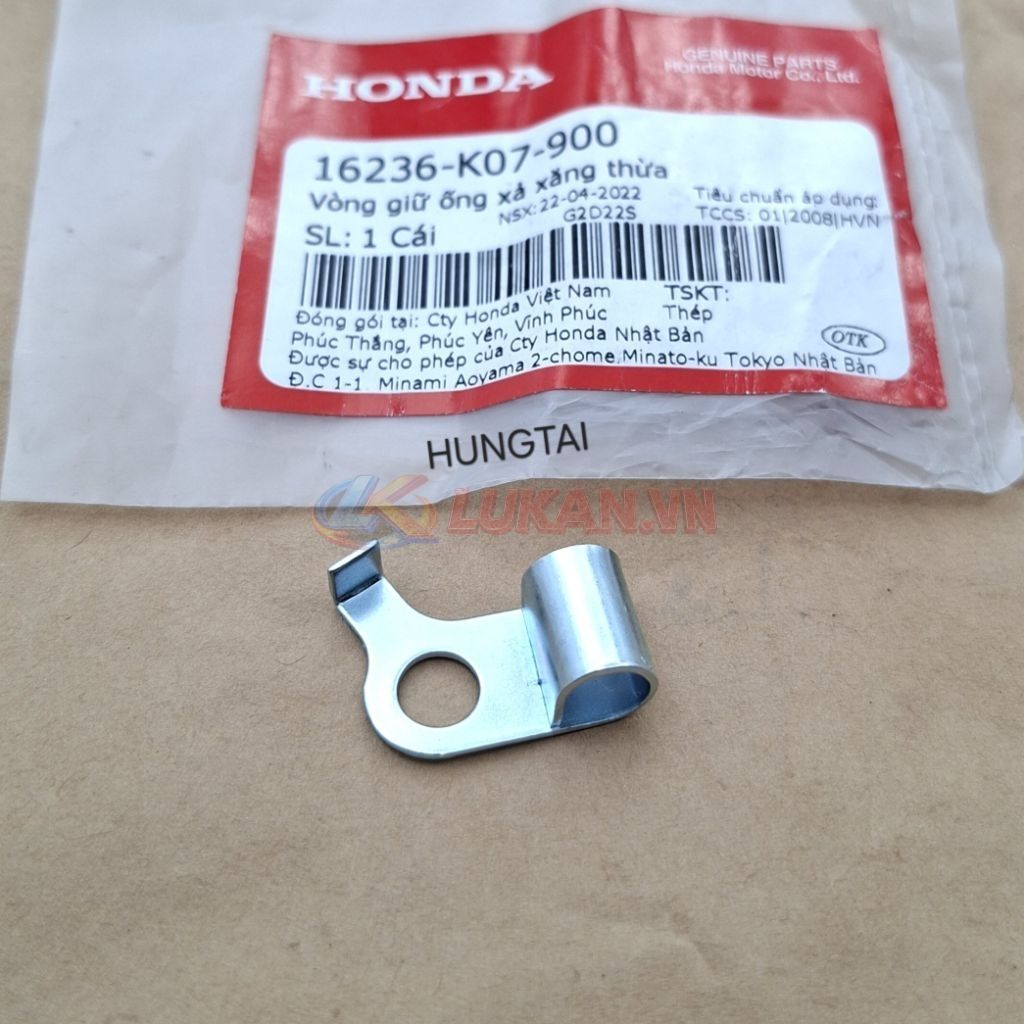 Pass, giá đỡ ống xã xăng dư xe WAVE RSX 110... zin 16236-K07-900