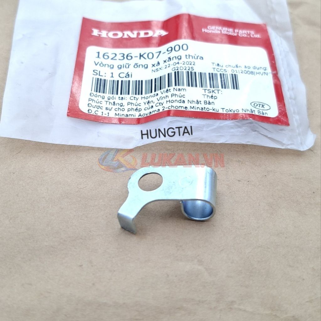 Pass, giá đỡ ống xã xăng dư xe WAVE RSX 110... zin 16236-K07-900 - Ảnh 5