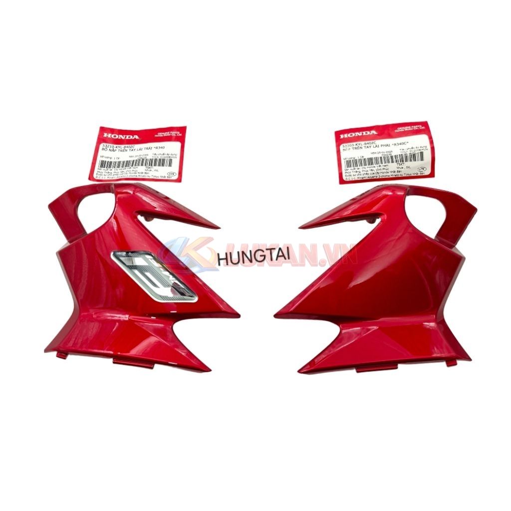 Cặp nhựa ốp đầu đèn, tay lái xe FUTURE X 125... Đỏ zin Honda 53210-KYL-840ZC, 53203-KYL-840ZC - Ảnh 3