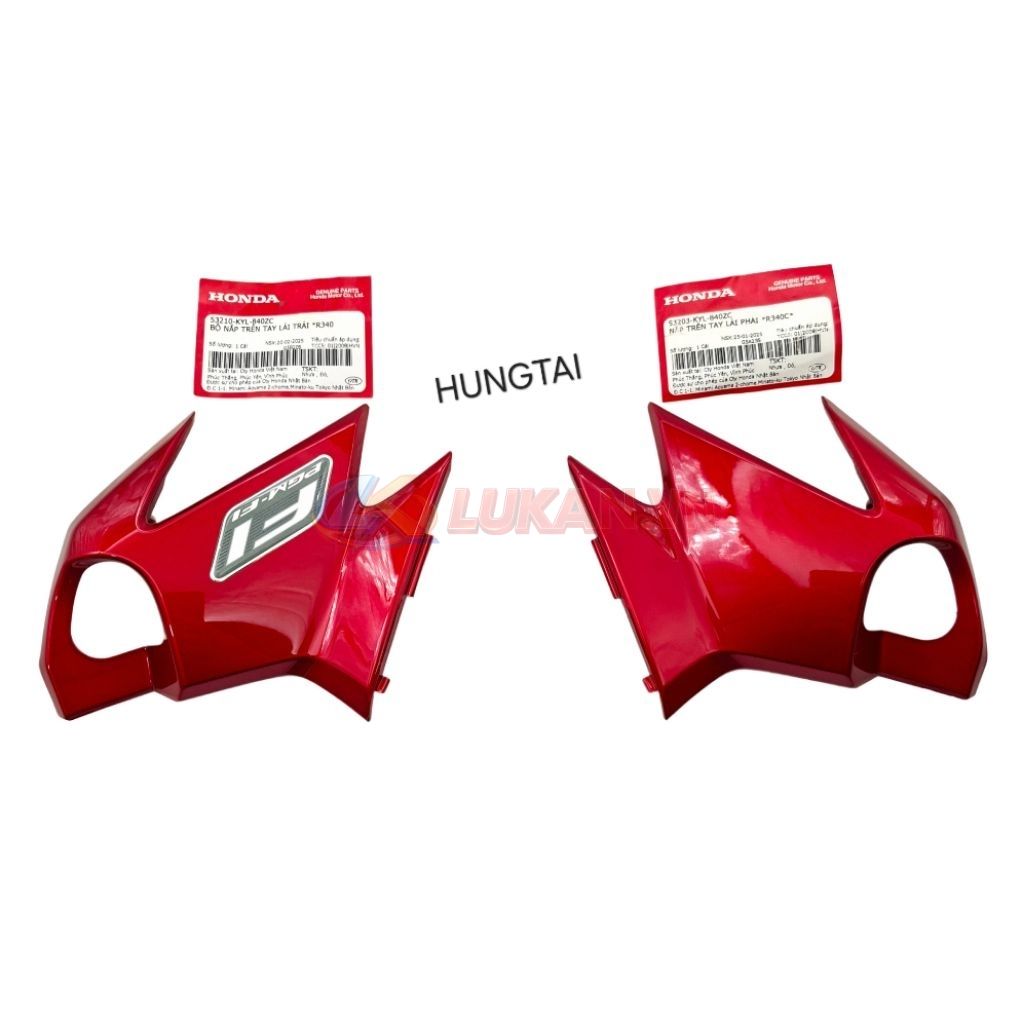 Cặp nhựa ốp đầu đèn, tay lái xe FUTURE X 125... Đỏ zin Honda 53210-KYL-840ZC, 53203-KYL-840ZC - Ảnh 4