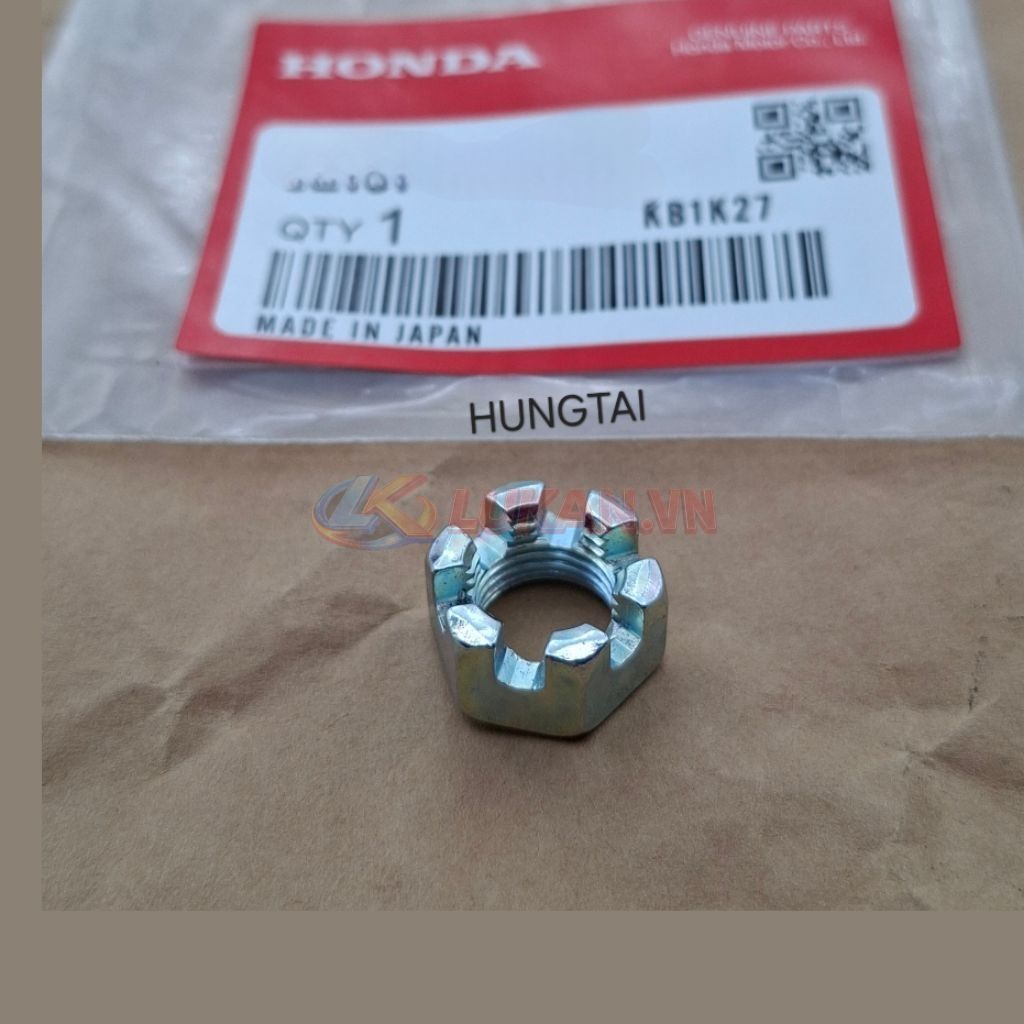 Ốc, tán đùm cốt bánh xe CUB... 10mm khía rảnh - Ảnh 2