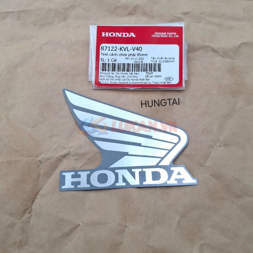 Tem Honda cánh chim bửng yếm phải FUTURE X 125.... zin 87122-KVL-V40 - Ảnh 4