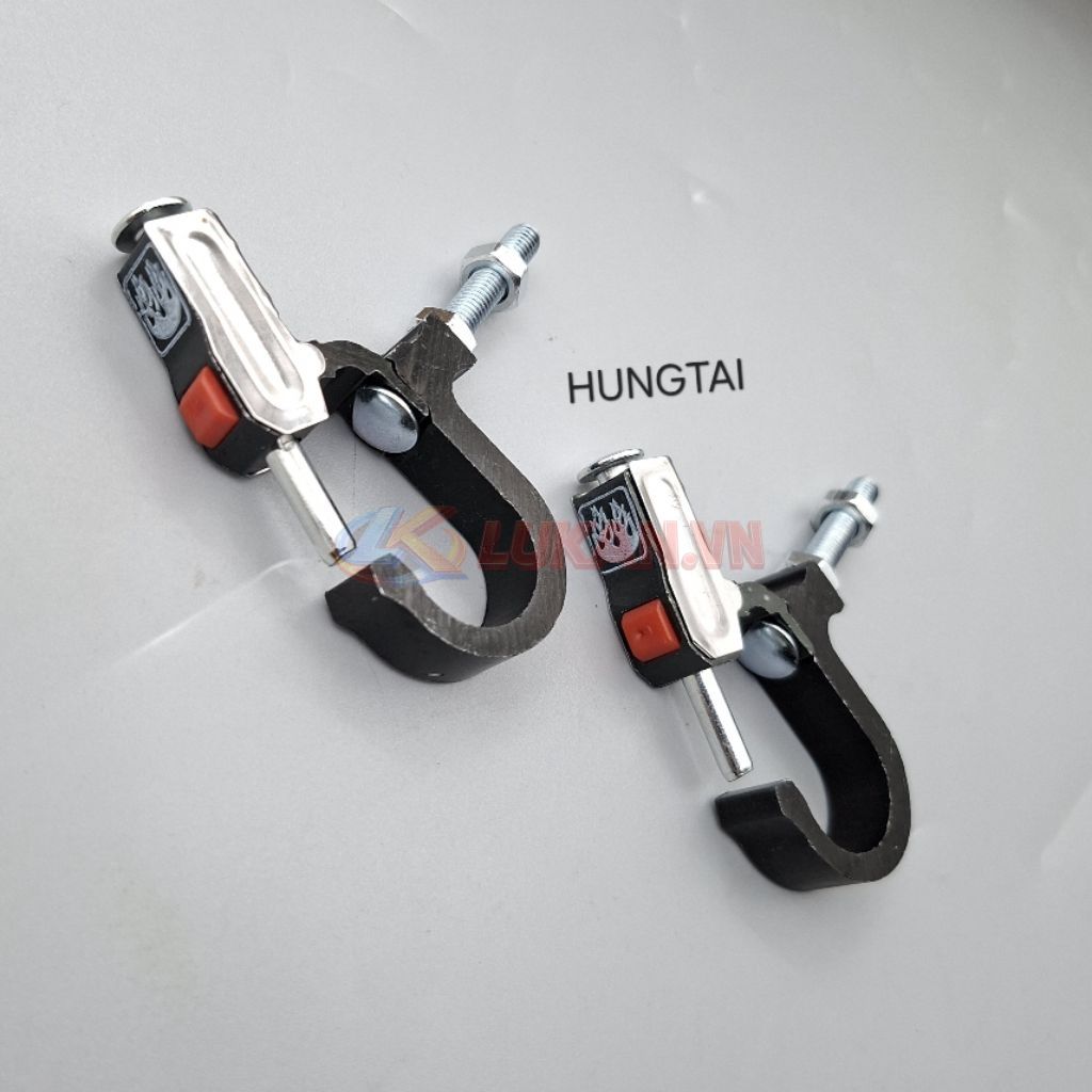 Cặp móc treo đồ nhôm đen xe DREAM, WAVE, FUTURE.... nhấn nút - Ảnh 4