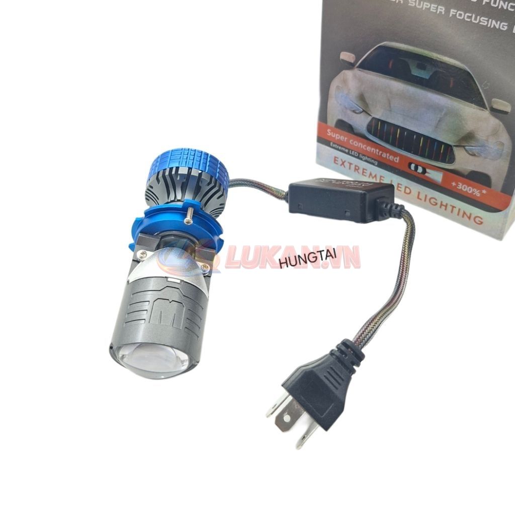 Bóng đèn pha LED bi cầu xe WAVE, FUTURE... chân H4 siêu sáng - Ảnh 4