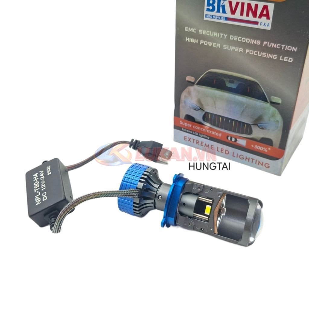 Bóng đèn pha LED bi cầu xe WAVE, FUTURE... chân H4 siêu sáng