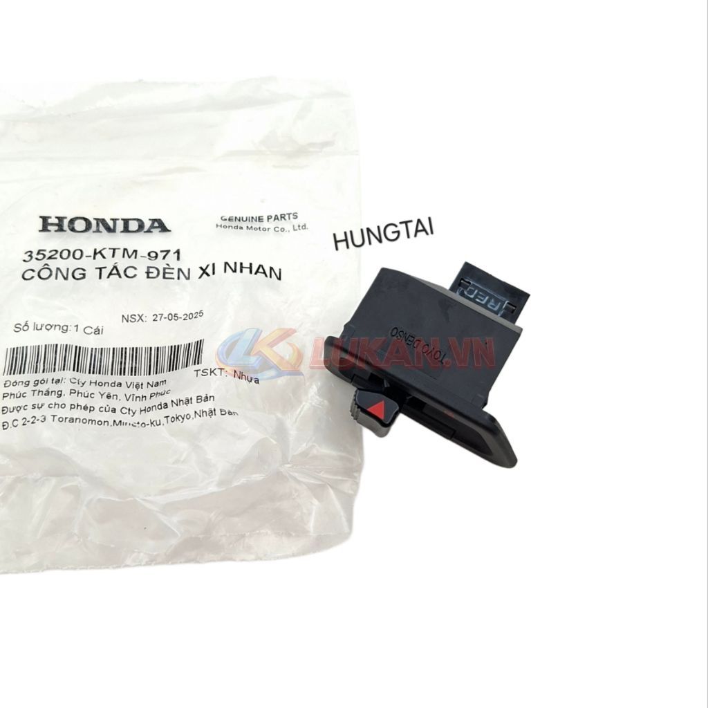 Nút công tắc đèn xi nhan FUTURE 1, NEO, WAVE 125... zin 35200-KTM-971 - Ảnh 2