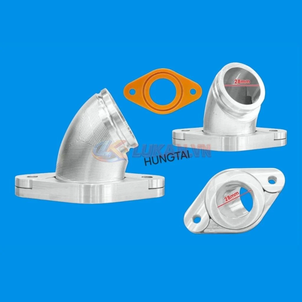 Họng co xăng, cổ hút CNC xoay 360 độ xe FUTURE NEO, WAVE 125....
