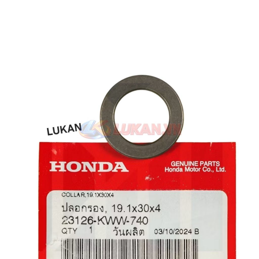 Đệm phẳng, lông đền chuông nồi côn ly hợp WAVE S110, RSX, BLADE, A110.... 19,1x30x4 zin 23126-KWW-740 - Ảnh 5