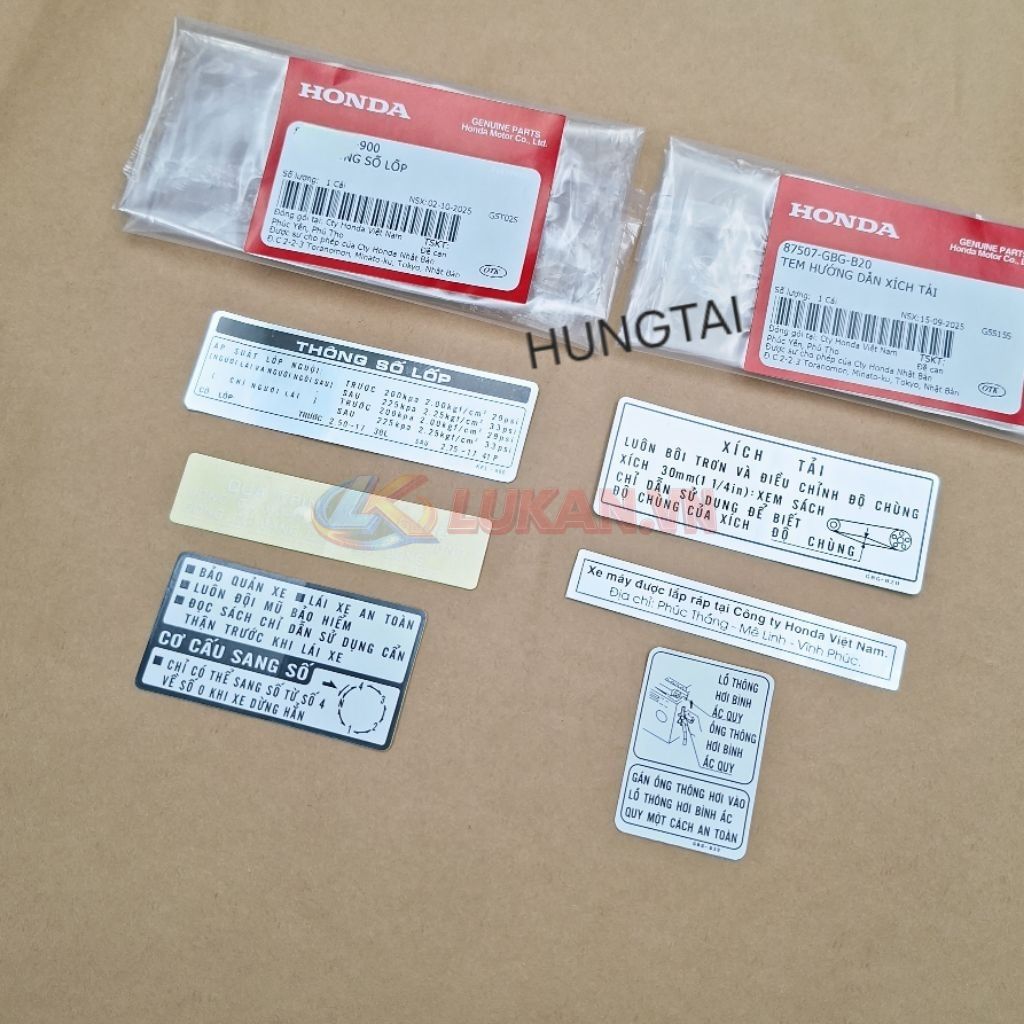 Bộ 6 tem dán thông số xe FUTURE 1 đời đầu zin Honda - Ảnh 6