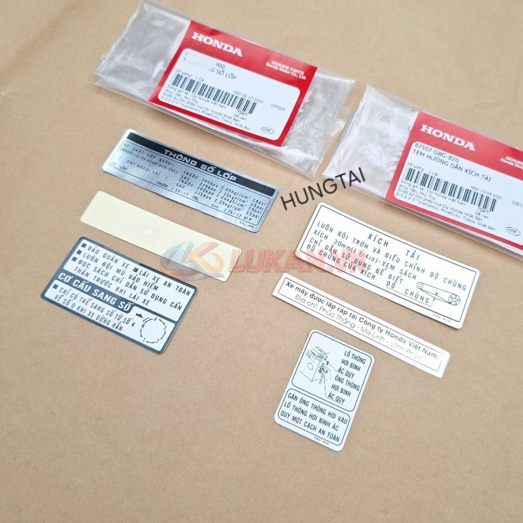 Bộ 6 tem dán thông số xe FUTURE 1 đời đầu zin Honda - Ảnh 7
