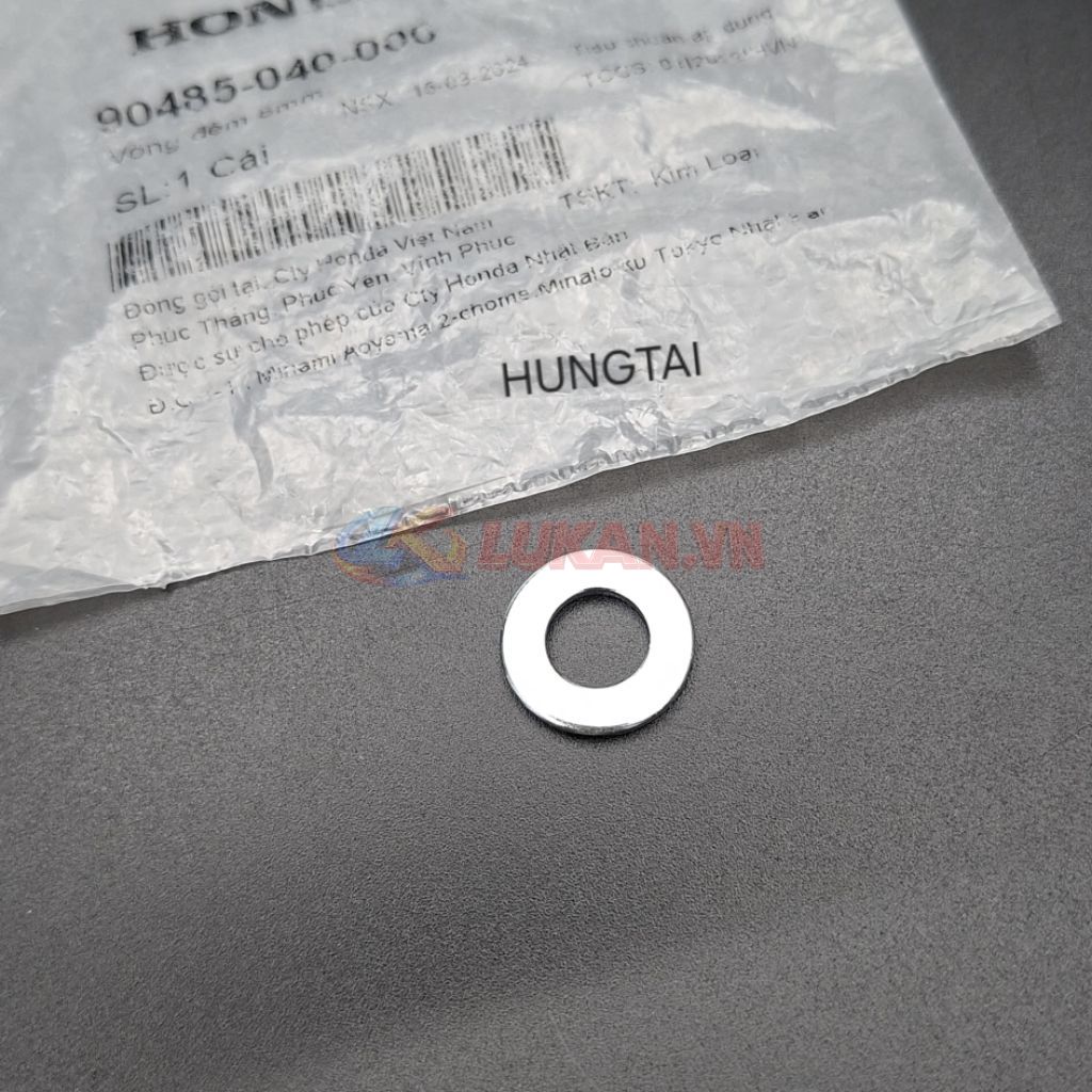 Đệm phẳng, lông đền chỉnh nồi côn DREAM, WAVE, FUTURE... 8mm zin 90485-040-000 - Ảnh 3