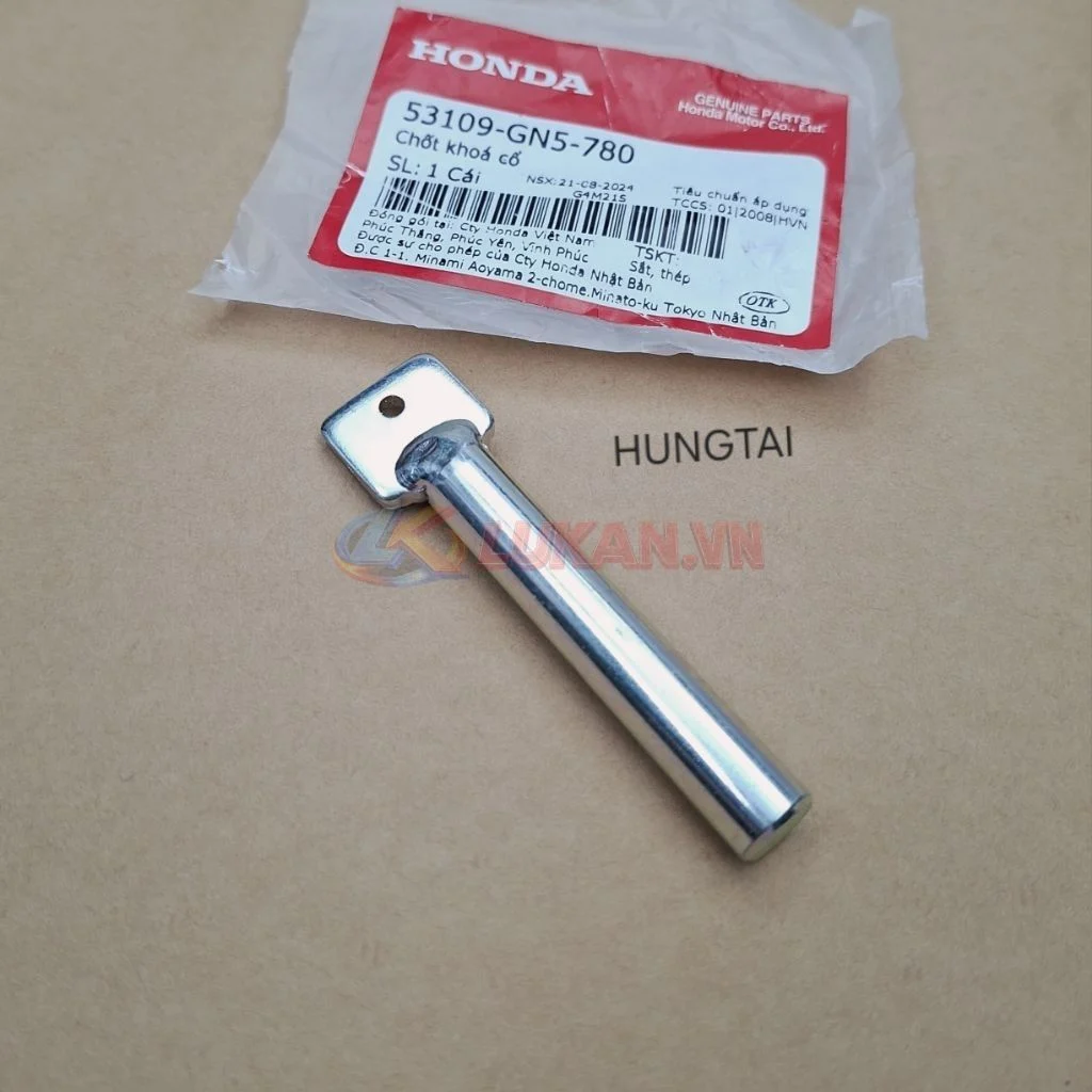 Chốt đẩy khóa cổ xe DREAM zin Honda 53109-GN5-780 - Ảnh 2