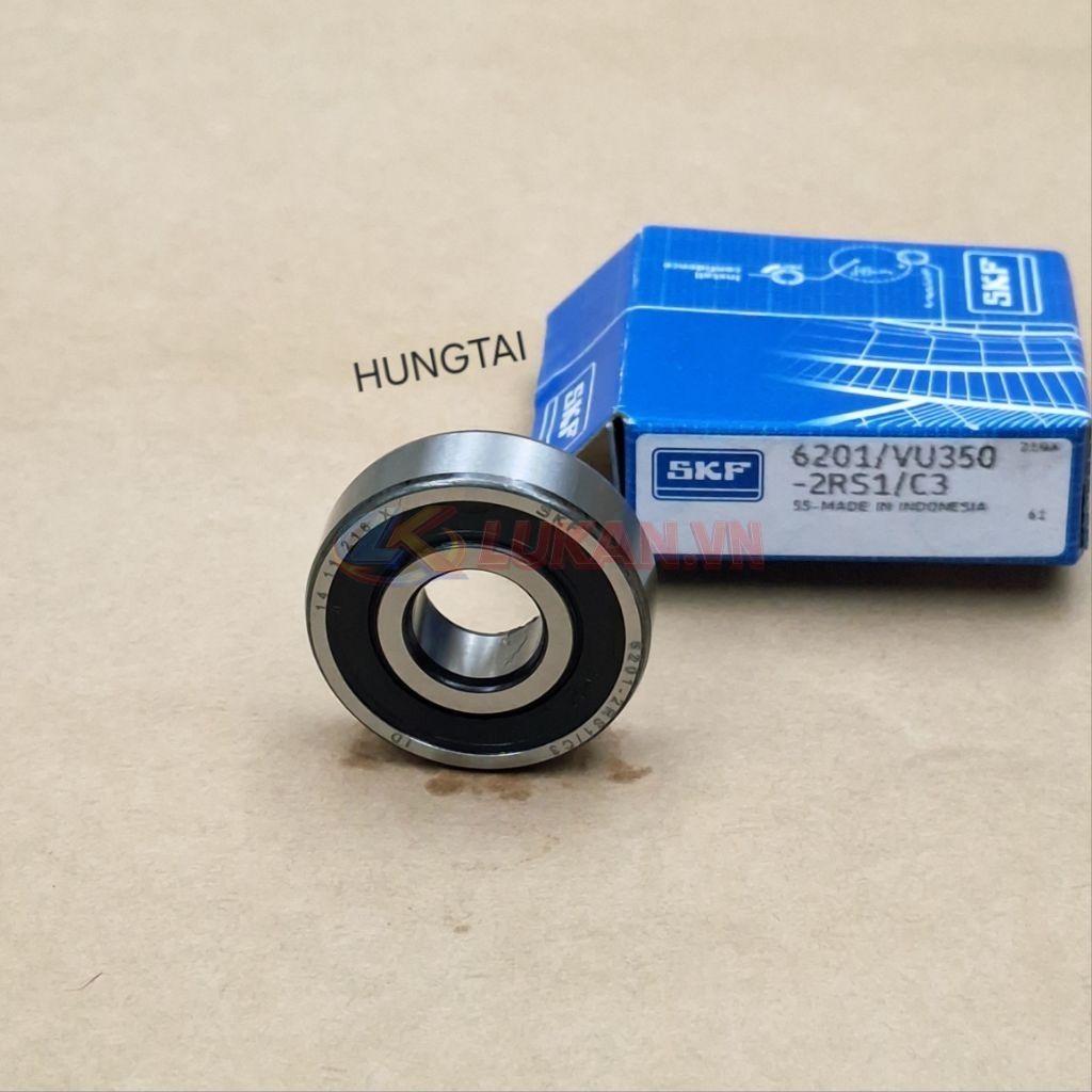 Vòng bi, bạc đạn SKF đùm bánh mâm xe WAVE, FUTURE, WINNER... 6201 zin - Ảnh 2