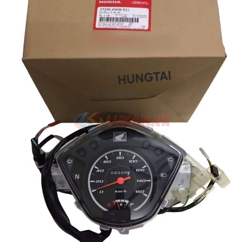 Cụm đồng hồ, công tơ mét xe WAVE S110, RS, RSX.... zin 37200-KWW-E21 - Ảnh 3