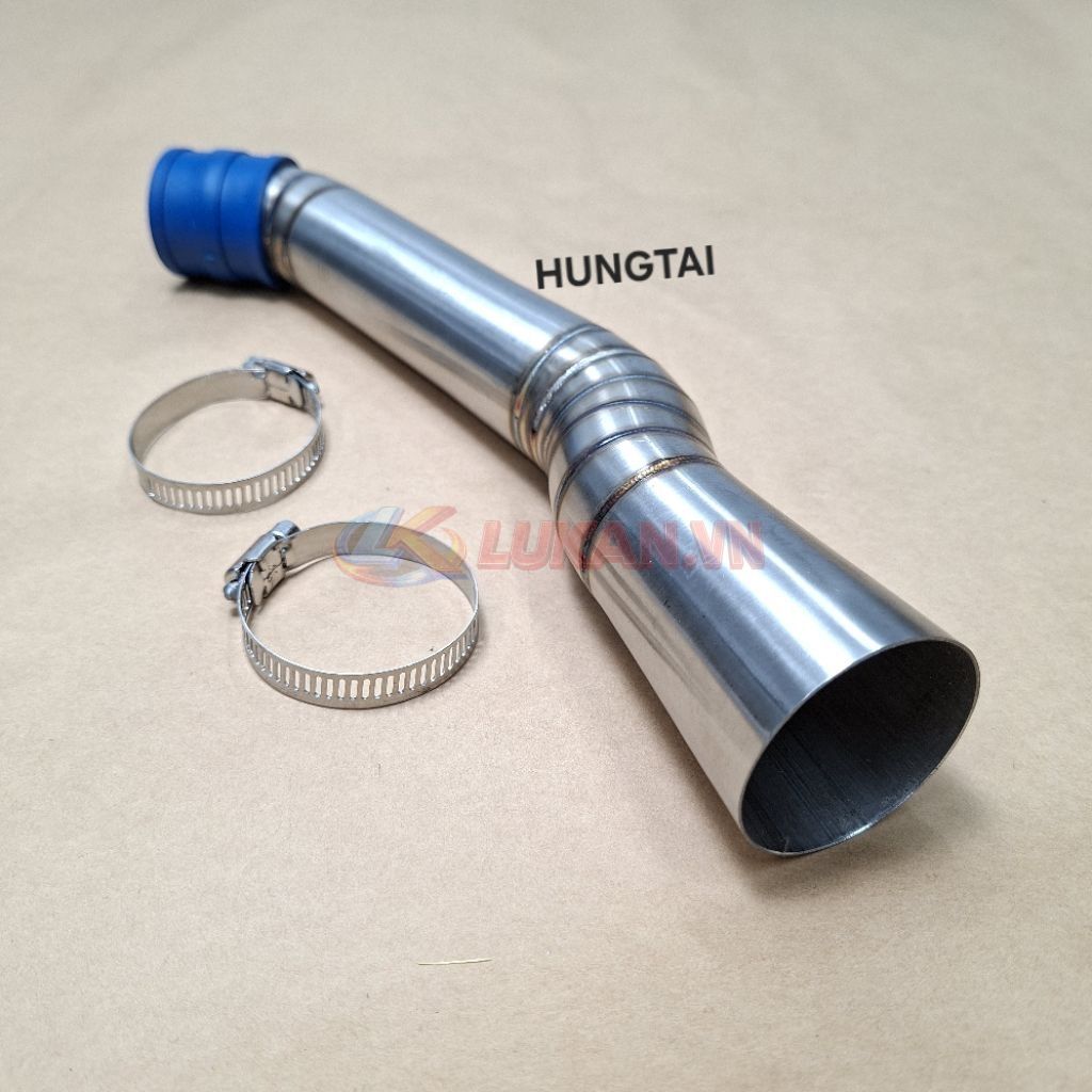 Ống co pô e, mũi heo cổ hút gió inox xe FUTURE LED, WAVE 125....