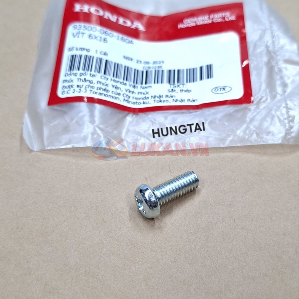 Ốc, bu lông sài nhiều xe Honda 6x16 zin 93500-060-160A - Ảnh 5