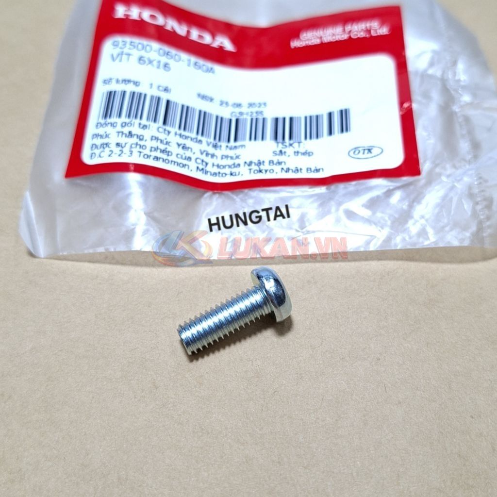 Ốc, bu lông sài nhiều xe Honda 6x16 zin 93500-060-160A - Ảnh 7