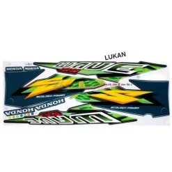 Bộ tem lửa xe WAVE Thái 100.... Xanh lá đậm