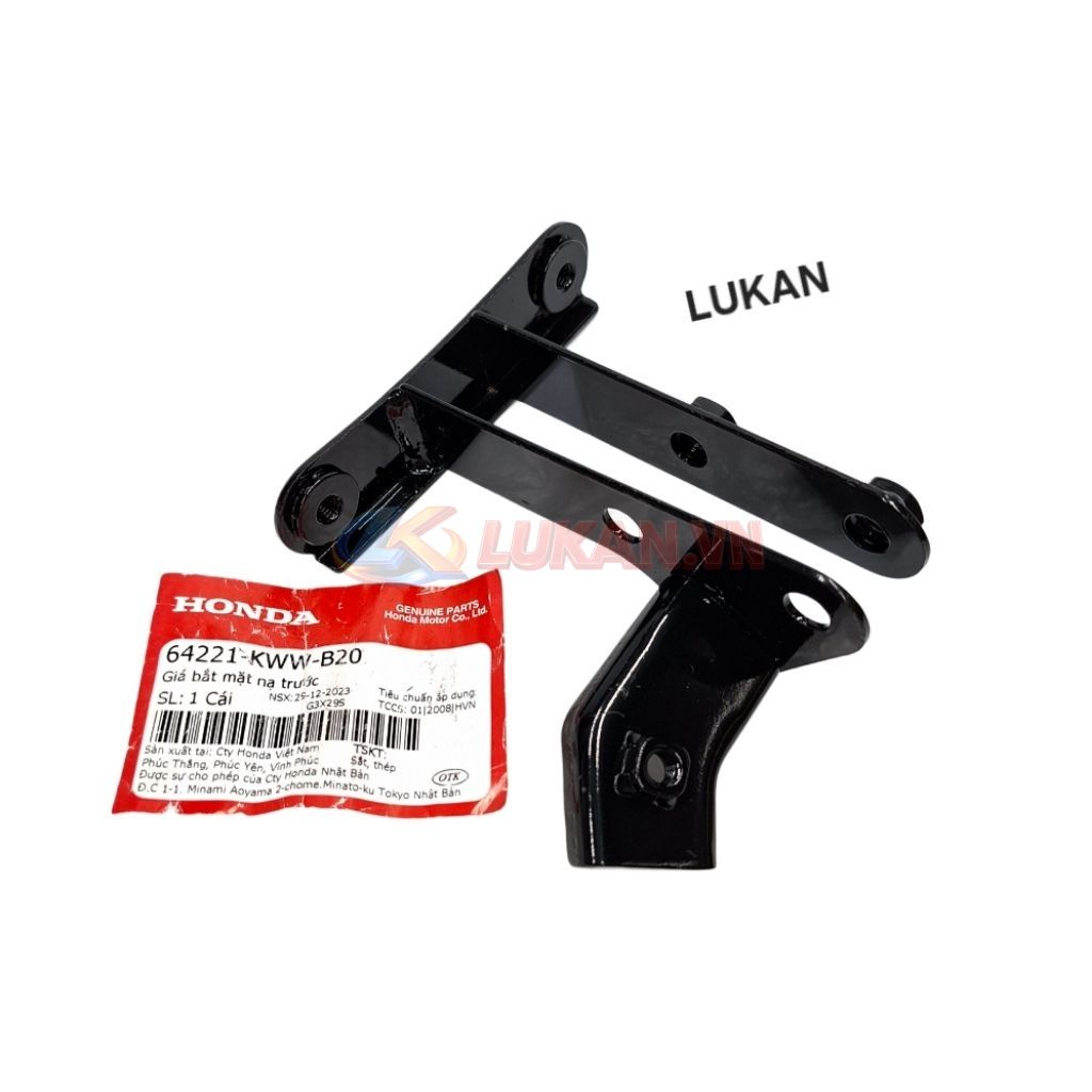 Khung pass bắt nhựa mặt nạ trước xe WAVE S110, RSX.... zin 64221-KWW-B20 - Ảnh 4