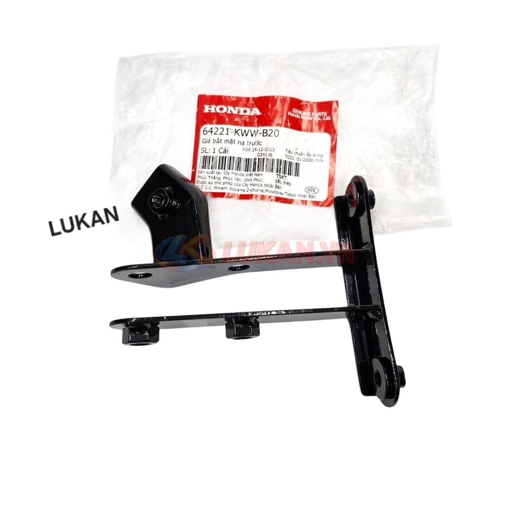 Khung pass bắt nhựa mặt nạ trước xe WAVE S110, RSX.... zin 64221-KWW-B20 - Ảnh 5