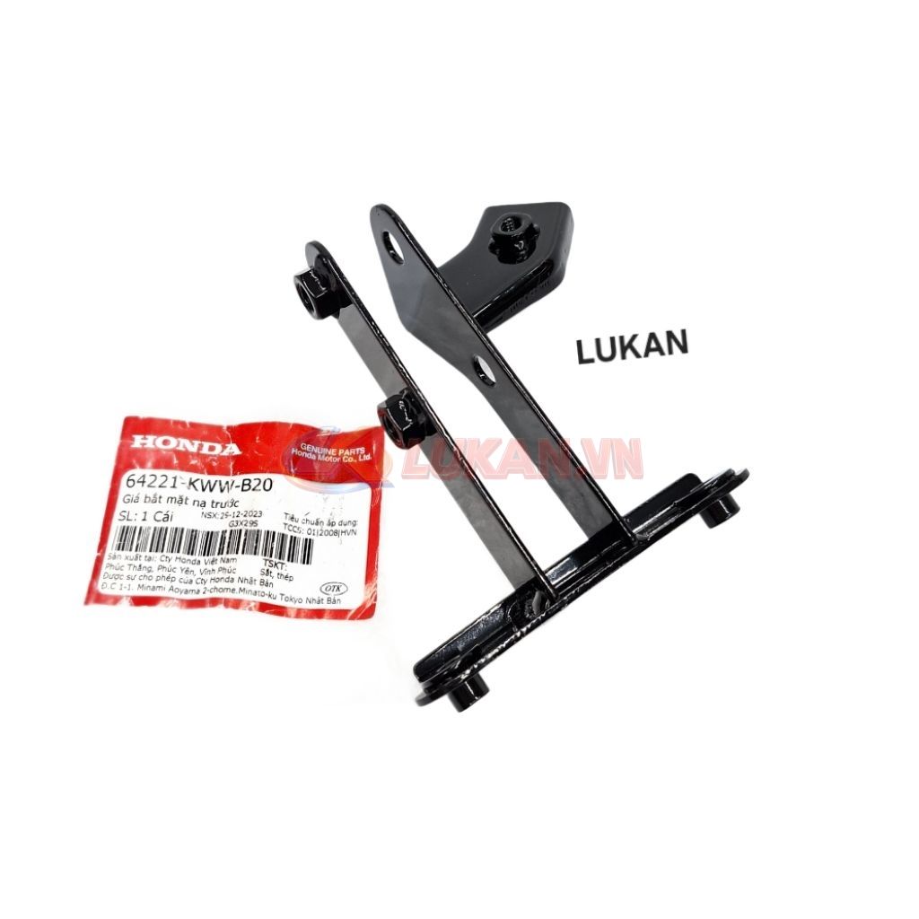 Khung pass bắt nhựa mặt nạ trước xe WAVE S110, RSX.... zin 64221-KWW-B20