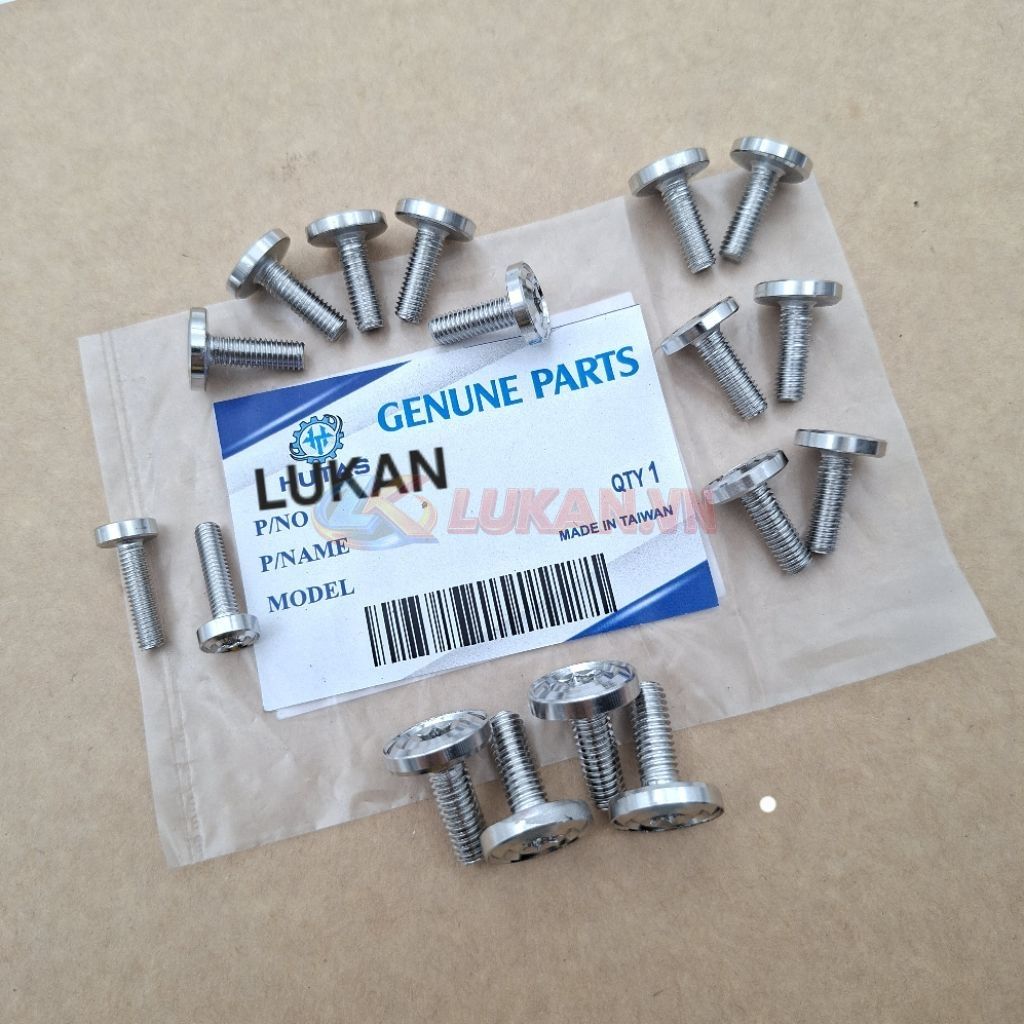 Bộ 17 ốc lục giác bông, vít inox bắt nhựa dàn áo xe WINNER X 150.... - Ảnh 3