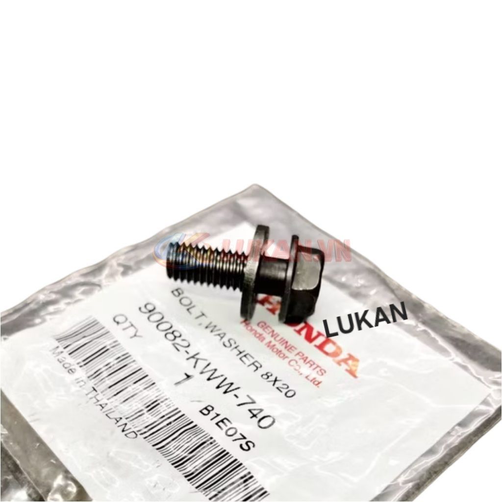 Ốc, bu lông bắt nhông dĩa cam WAVE S110, RSX, BLADE, A110.... 8x20 zin 90082-KWW-780 - Ảnh 4