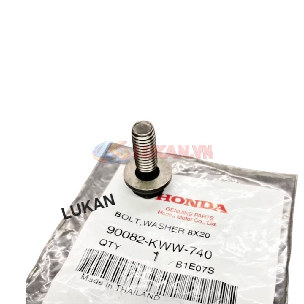 Ốc, bu lông bắt nhông dĩa cam WAVE S110, RSX, BLADE, A110.... 8x20 zin 90082-KWW-780 - Ảnh 5