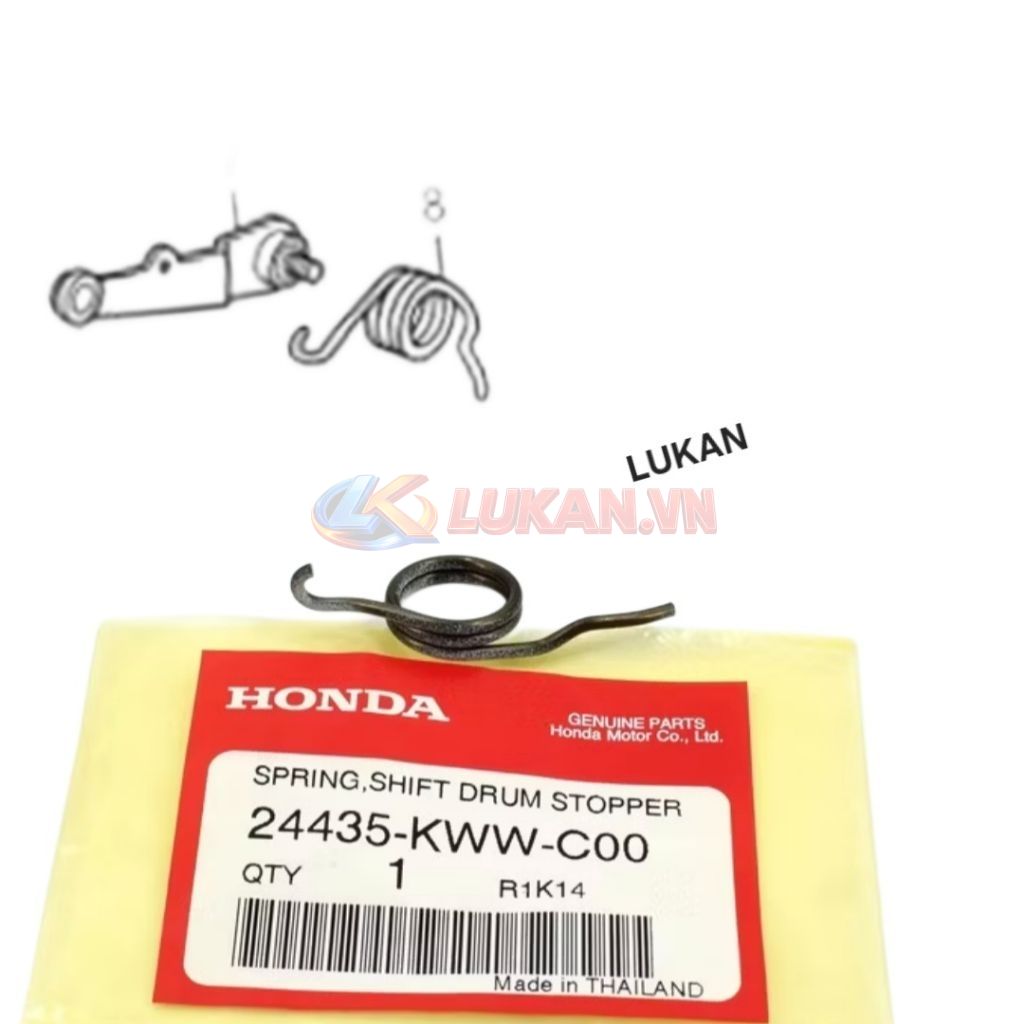 Lò xo cần lăn bông heo nhông số WAVE S110, RSX, BLADE, A110... 24435-KWW-C00 - Ảnh 4