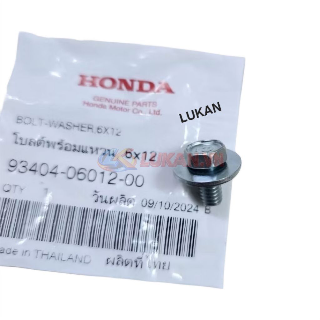 Ốc, bu lông giữ cốt cam đầu quylat xe WAVE S110, RSX, BLADE, A110... 6x12 zin 93404-06012-00 - Ảnh 2