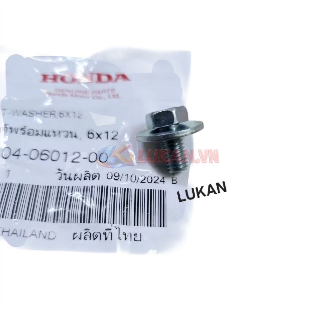 Ốc, bu lông giữ cốt cam đầu quylat xe WAVE S110, RSX, BLADE, A110... 6x12 zin 93404-06012-00 - Ảnh 3