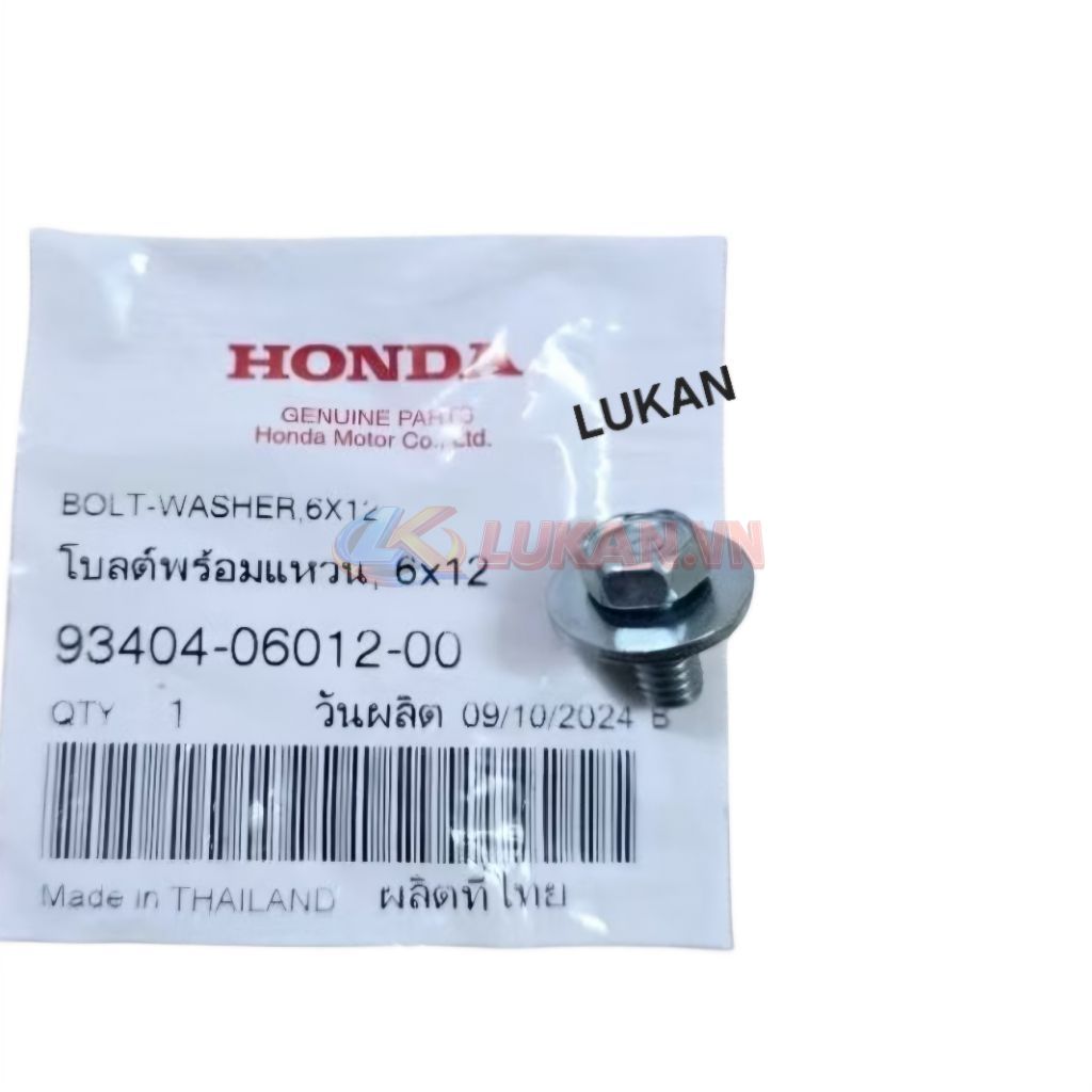Ốc, bu lông giữ cốt cam đầu quylat xe WAVE S110, RSX, BLADE, A110... 6x12 zin 93404-06012-00 - Ảnh 5