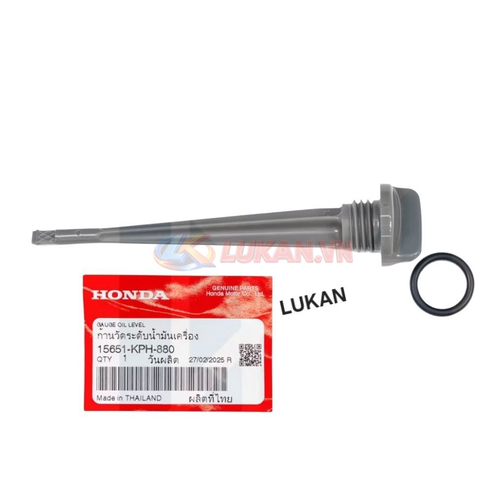 Cây ti nắp thăm nhớt, dầu xe FUTURE NEO, WAVE 125... Xám zin 15651-KPH-880 - Ảnh 2