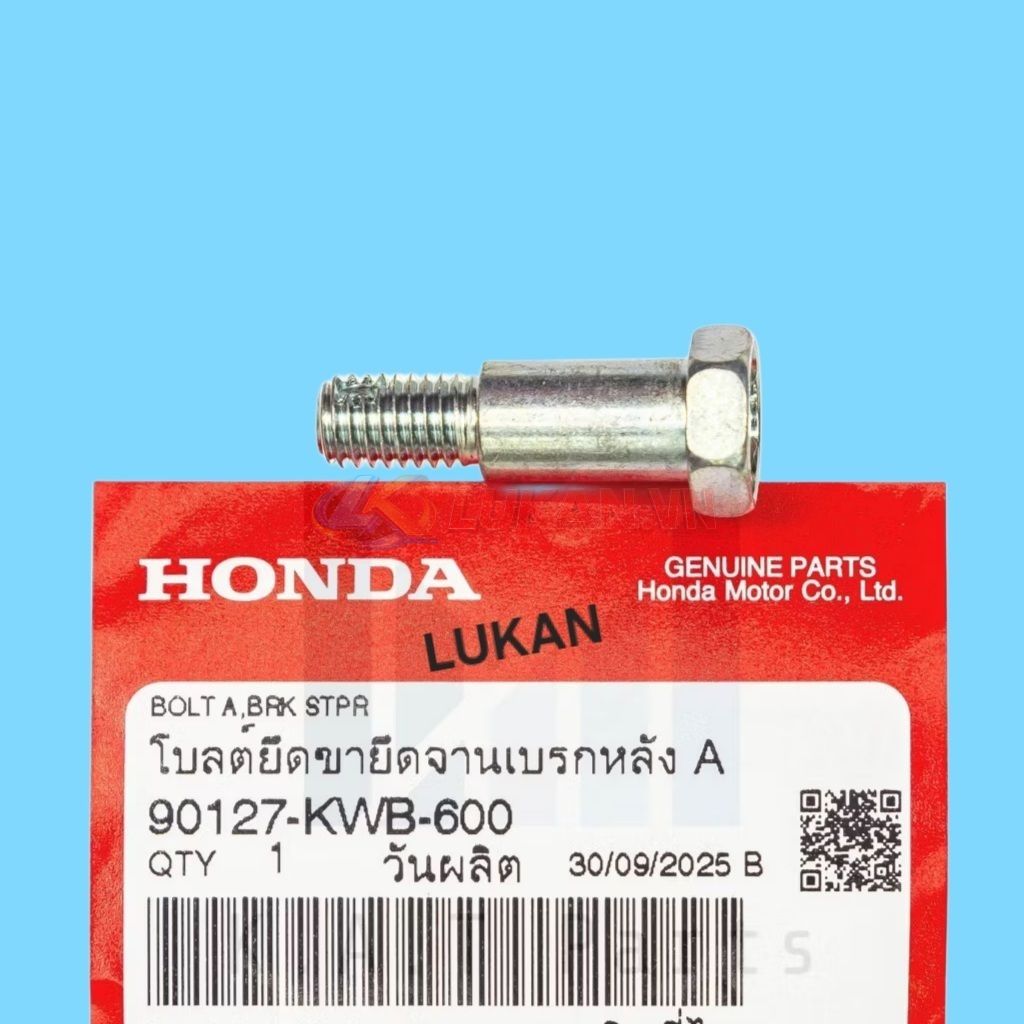 Ốc, bu lông bắt cây chữ Y má phanh dưới WAVE S110, RSX, BLADE, A110.... zin 90127-KWB-600 - Ảnh 3