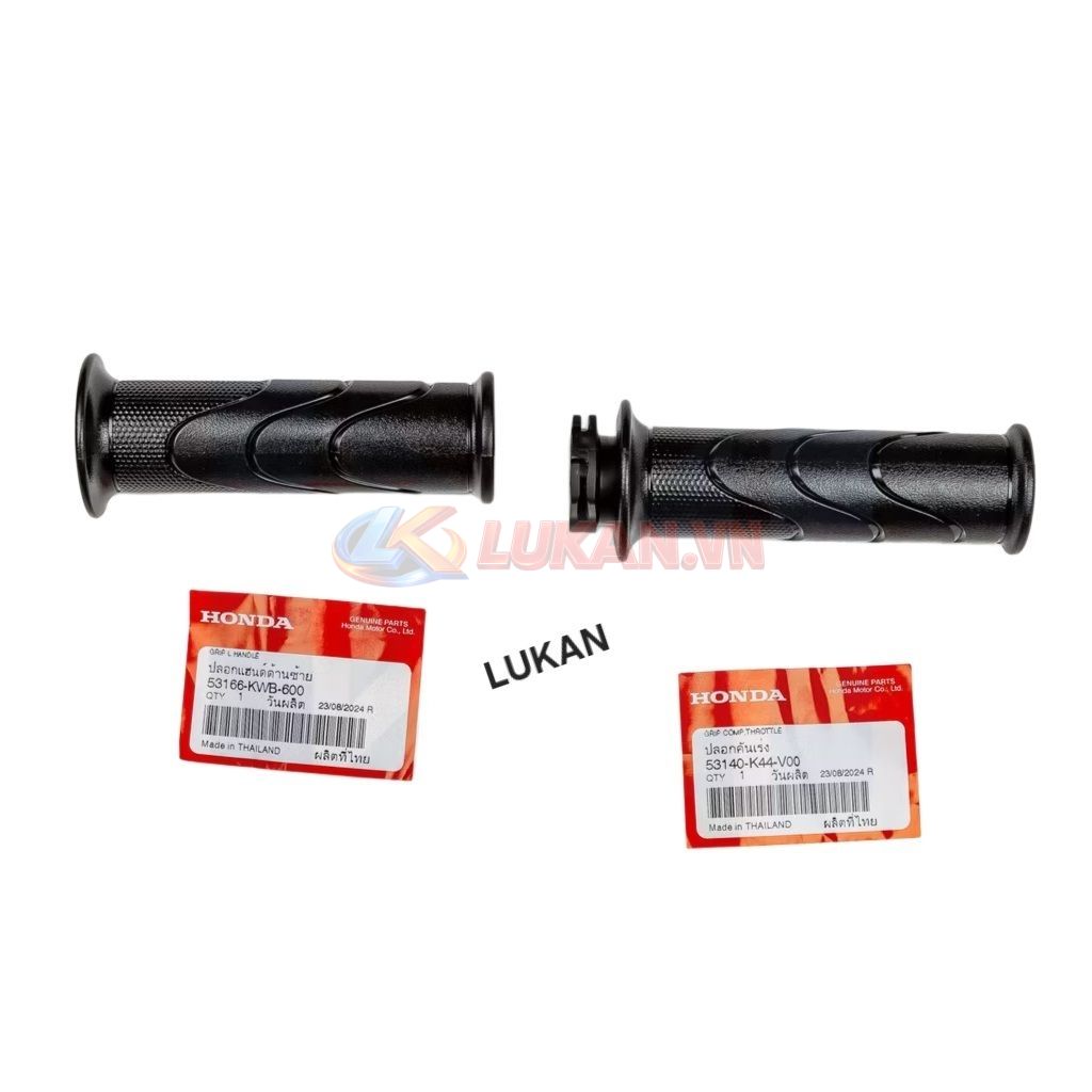 Cặp cao su bao tay nắm lái xe WAVE RSX 110 Fi.... zin 53166-KWB-600, 53140-K44-V00 - Ảnh 2
