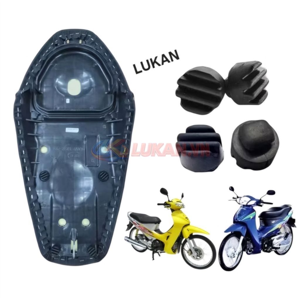 Bộ 4 cao su gắn nhựa đế yên xe WAVE A, RS, S100, FUTURE 2, NEO...