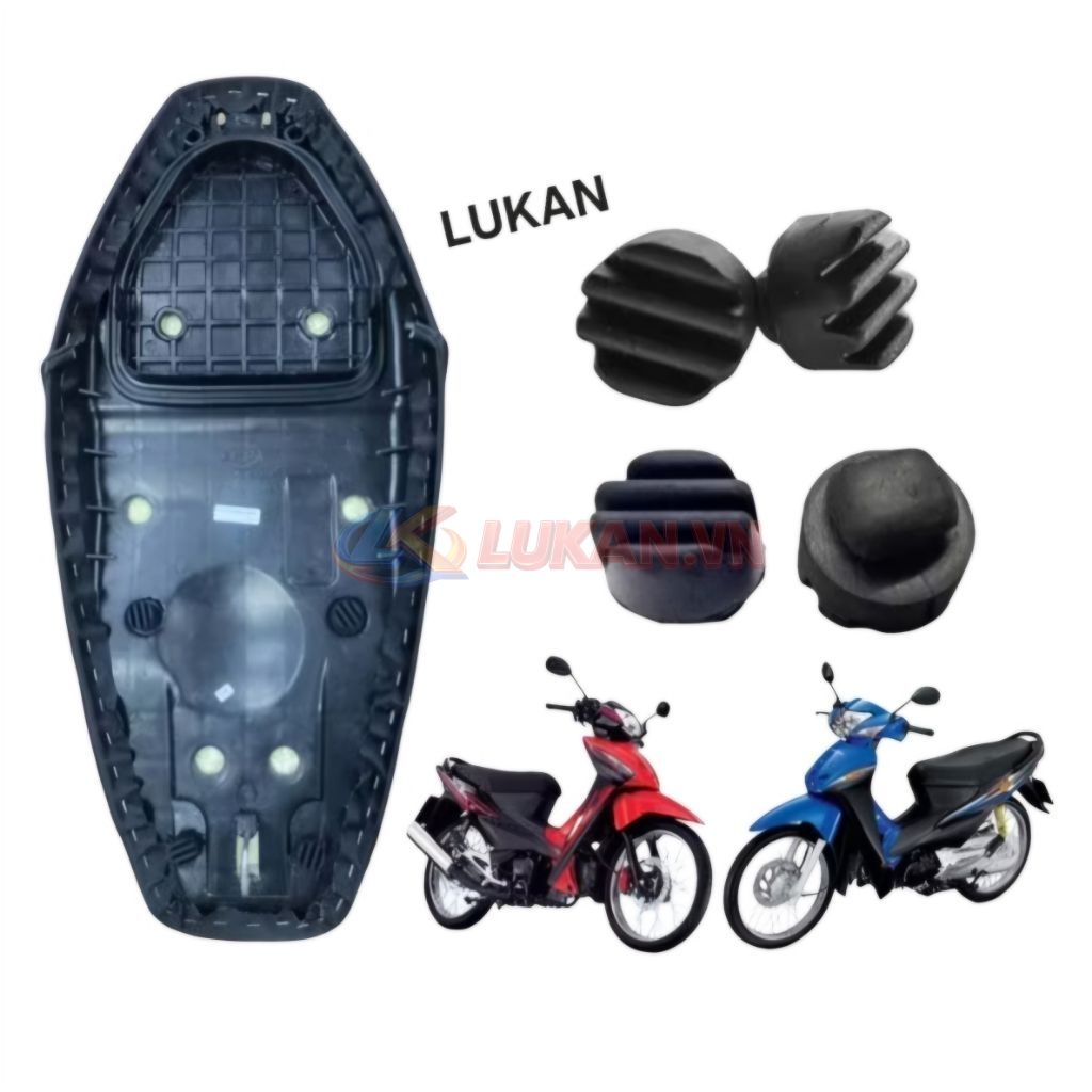 Bộ 4 cao su gắn nhựa đế yên xe WAVE A, RS, S100, FUTURE 2, NEO... - Ảnh 3