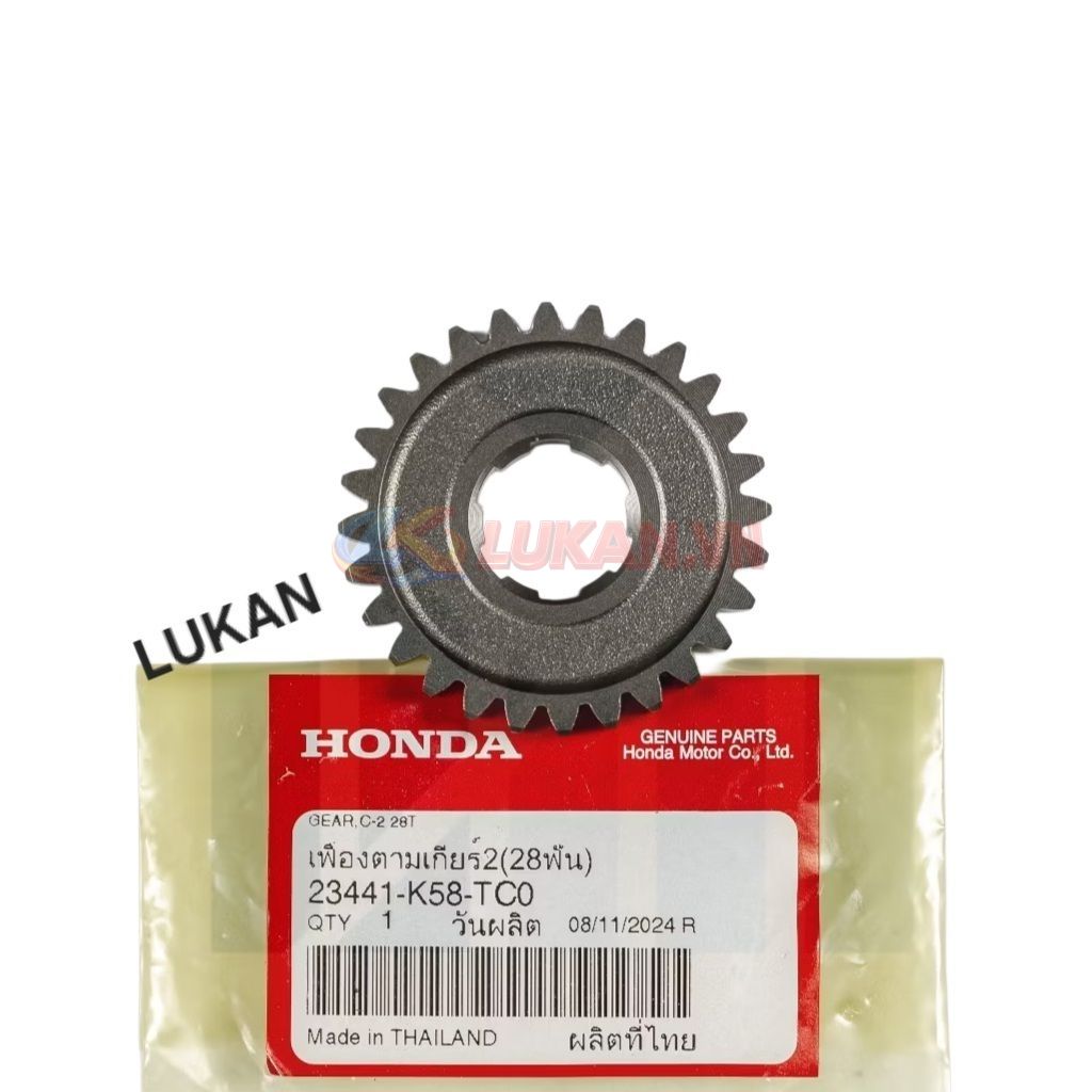 Bánh răng, nhông số 2 cốt tải WAVE S110, RSX, BLADE, A110... 28T zin 23441-KWW-B10, 23441-K03-H10 - Ảnh 2