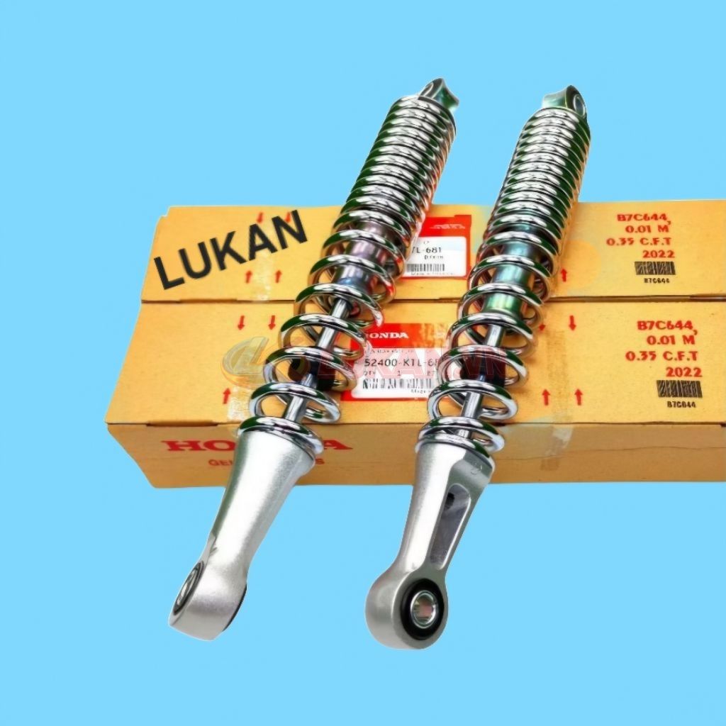 Cặp phuộc nhún, giảm sóc sau WAVE A, RS, S100, RSX... xi bóng