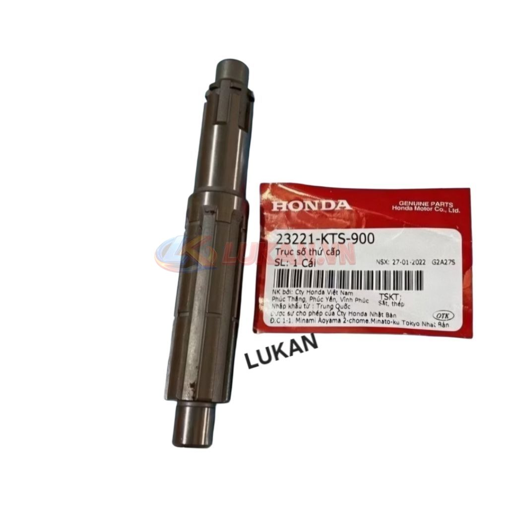 Trục cốt số, nhông tải xe WAVE A, RS, S100, RSX... zin 23221-KTS-900 - Ảnh 2