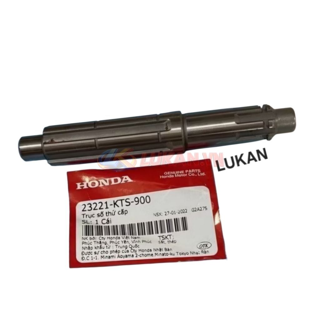 Trục cốt số, nhông tải xe WAVE A, RS, S100, RSX... zin 23221-KTS-900