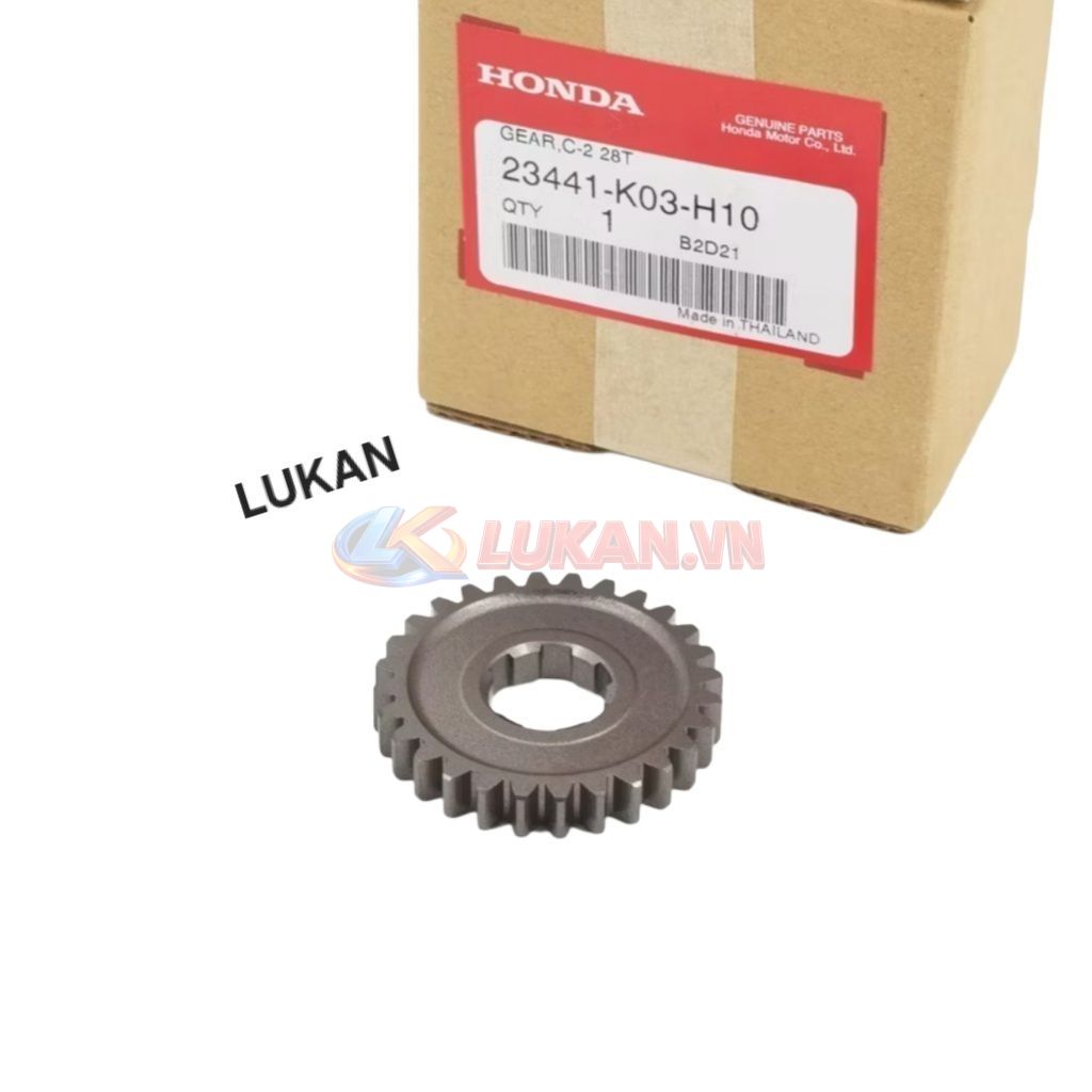 Bánh răng, nhông số 2 cốt tải WAVE S110, RSX, BLADE, A110... 28T zin 23441-KWW-B10, 23441-K03-H10 - Ảnh 3
