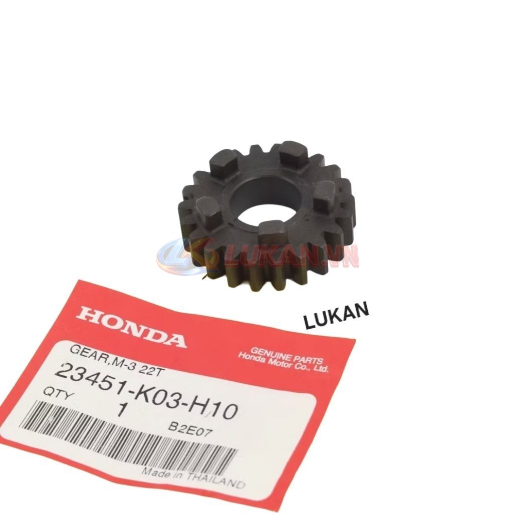 Bánh răng, nhông số 3 cốt nồi WAVE S110, RSX, BLADE, A110... 22T zin 23451-KWW-740, 23451-K03-H10 - Ảnh 7
