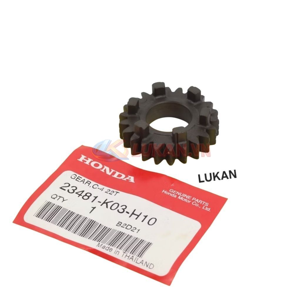Bánh răng, nhông số 4 cốt tải WAVE S110, RSX, BLADE, A110... 22T zin 23481-KWW-740, K03-H10 - Ảnh 4