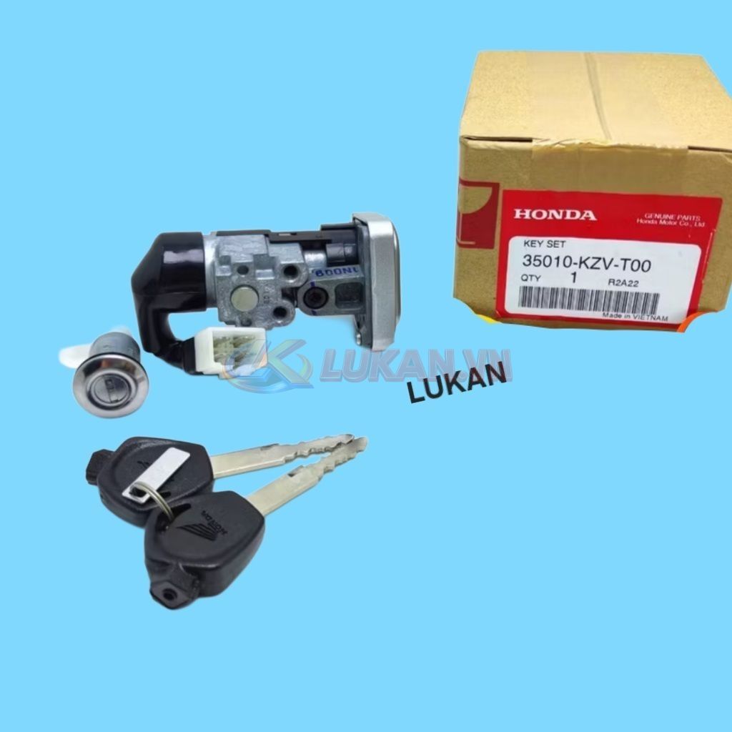 Bộ ổ khóa, công tắc điện xe Super DREAM 110.... zin 35010-KZV-T00 - Ảnh 2