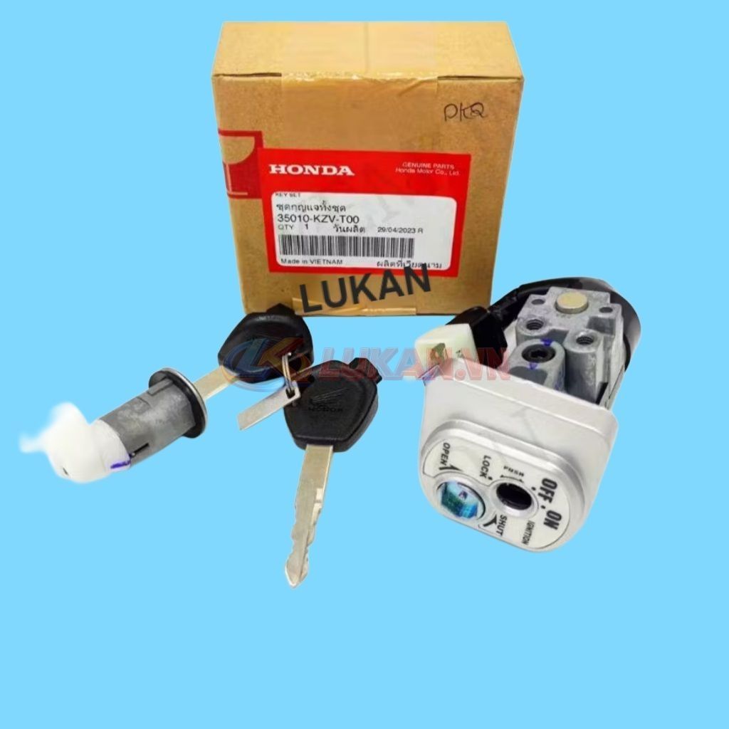Bộ ổ khóa, công tắc điện xe Super DREAM 110.... zin 35010-KZV-T00 - Ảnh 6