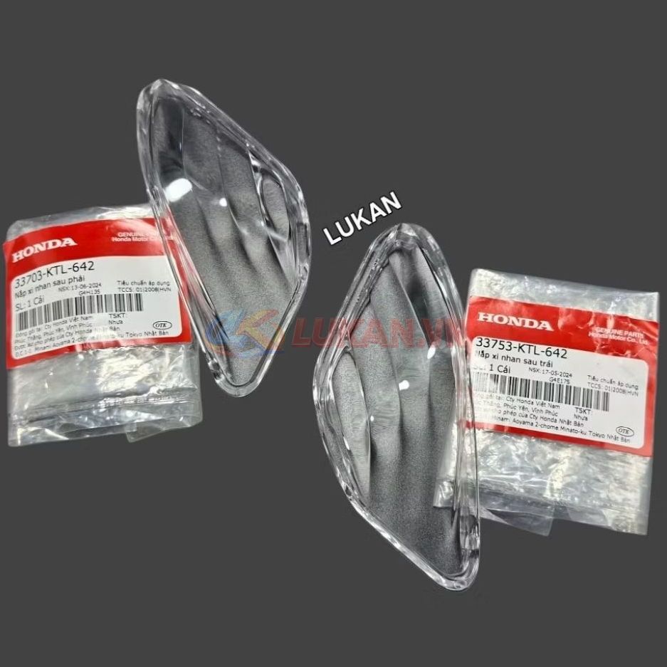 Cặp nắp chụp xi nhan sau trắng WAVE A, RS, S100... zin Honda 33753-KTL-642, 33703-KTL-642 - Ảnh 2